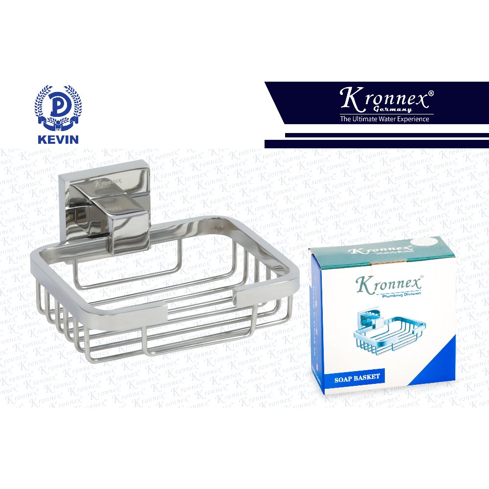 SOAP BASKET BRASS (SQUARE) -KRONNEX