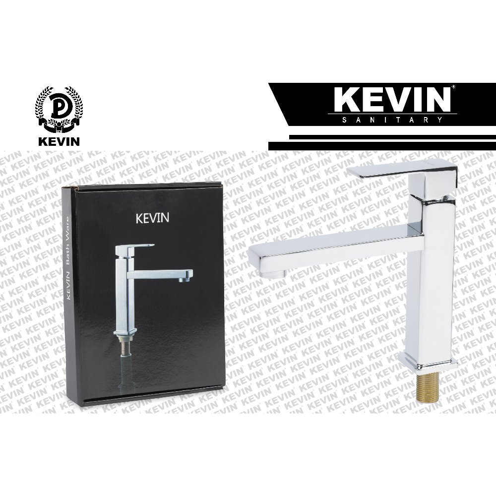 SQ BRASS SINK TAP FLAT